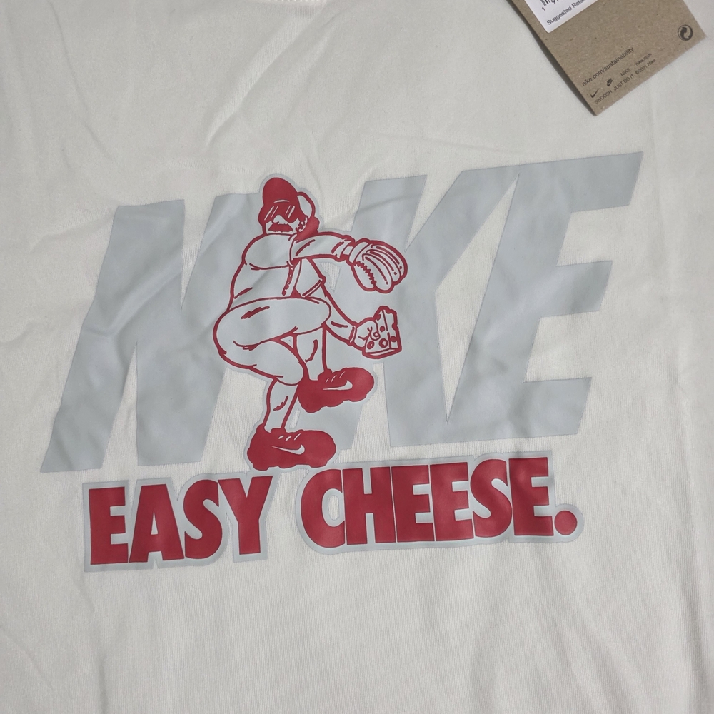 Nike White 'Easy Cheese' Graphic Tee - Picture 5 of 8